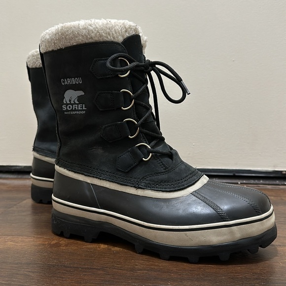 Sorel Caribou Waterproof Boots Black - Picture 5 of 12